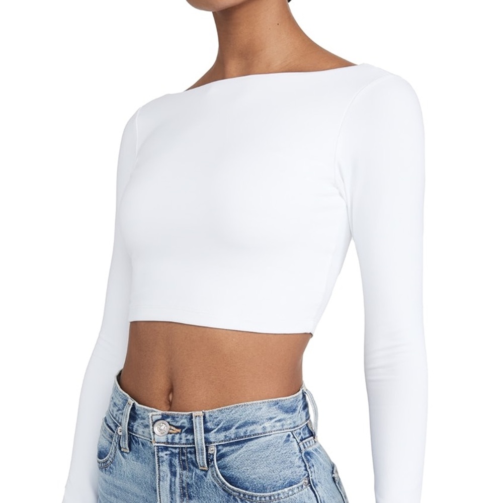 Susana Monaco Scoop Back Crop Top, Sugar, S